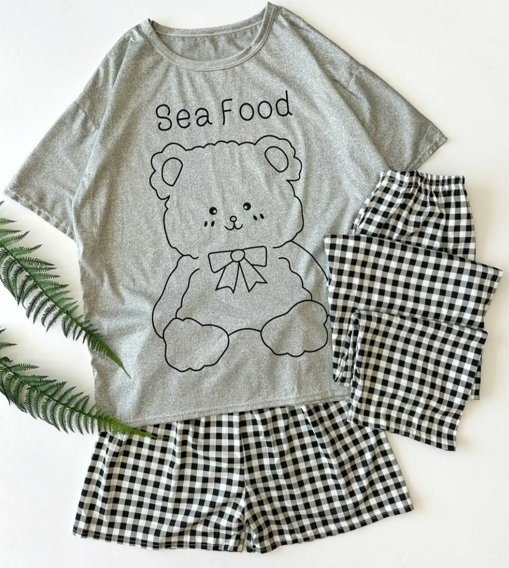 ست تیشرت شلوار شرتک زنانه